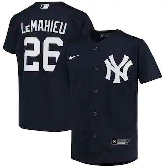 youth nike dj lemahieu navy new york yankees alternate repl